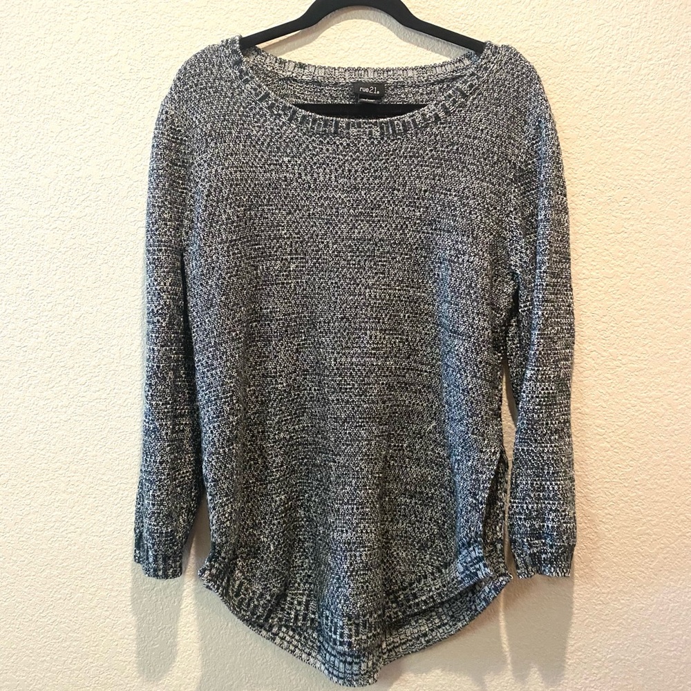 Black and White Speckled Sweater